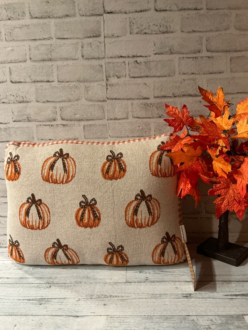 Cupcakes & Cashmere 14x20 pumpkin pillow